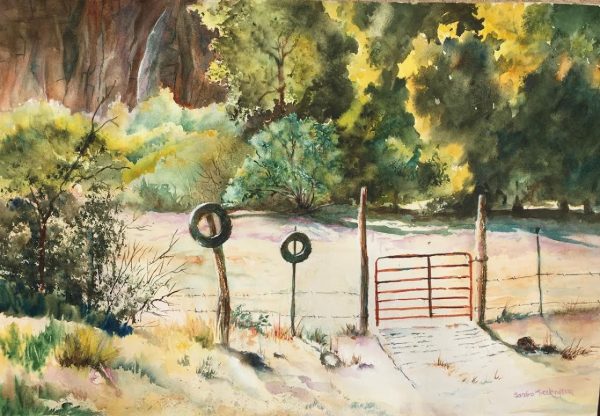 Canyon de Chelly – Family Land These paintings are very special to me. For several years, my husband and I and a small group of friends were hosted by a truly lovely and gracious Navajo family (the Yazzis) in the spiritual, awe-inspiring Canyon de Chelly on the Navajo Nation Reservation. Our camping equipment was loaded into trucks and delivered to our campsite at Junction Rock and we rode our horses down into the canyon to the site. Every day we rode out to different sites in the vast canyon, guided by a family member or two who shared their culture, history, life and historic events. Memories to last a lifetime!